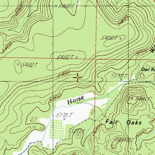Topographic Map of Owl Rocks, AZ
