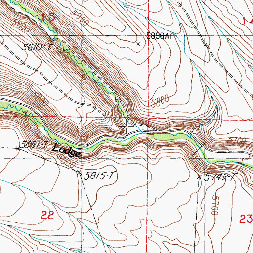 Topographic Map of Middle Creek, ID