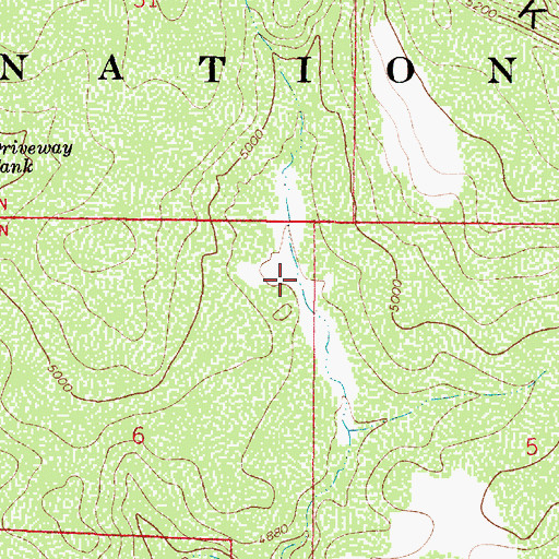 Topographic Map of Oxtail Tank, AZ