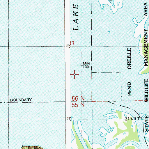 Topographic Map of Middle Fork Clark Fork, ID