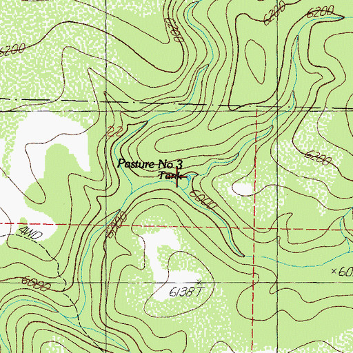 Topographic Map of Pasture Number Three Tank, AZ