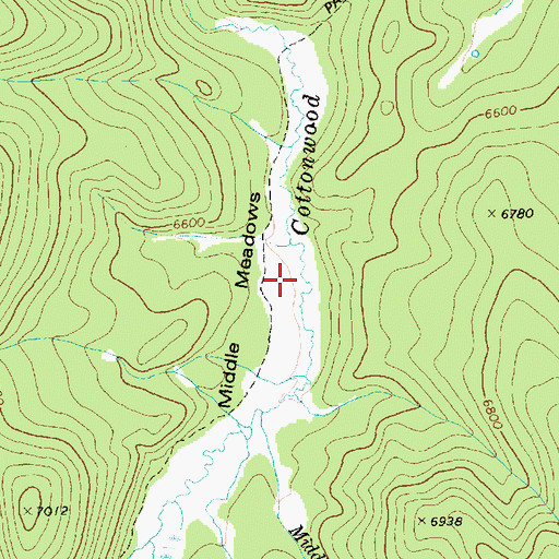 Topographic Map of Middle Meadows, ID