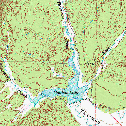 Topographic Map of Middle Thurmon Creek, ID