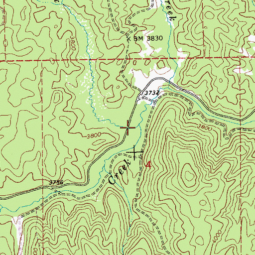 Topographic Map of Middleton Creek, ID