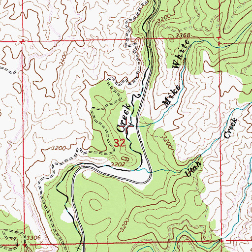 Topographic Map of Mike White Creek, ID