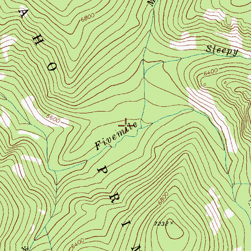 Topographic Map of Mile Creek, ID
