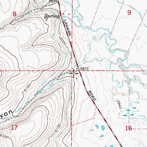 Topographic Map of Miles Canyon, ID