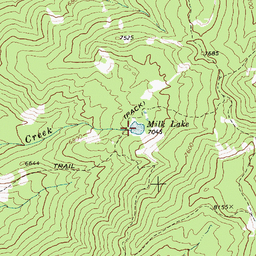 Topographic Map of Milk Lake, ID