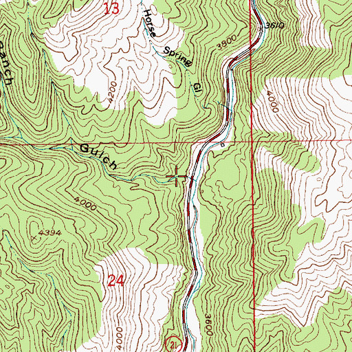 Topographic Map of Milk Ranch Gulch, ID