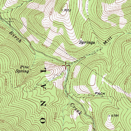 Topographic Map of Mill Canyon, ID