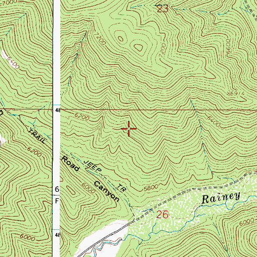 Topographic Map of Mill Canyon, ID