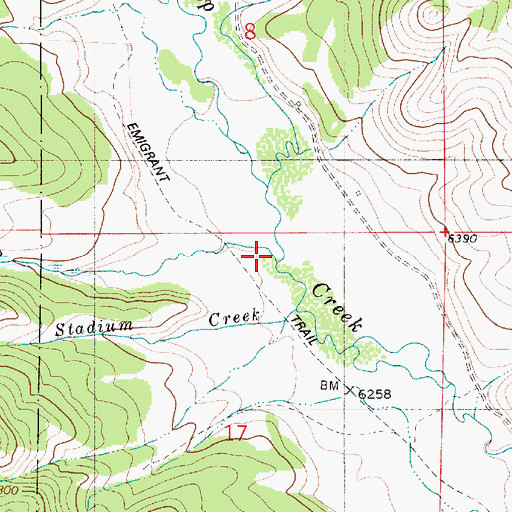 Topographic Map of Mill Canyon, ID