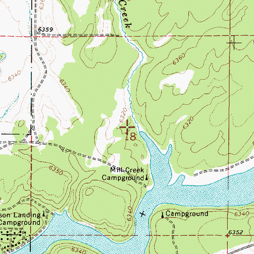 Topographic Map of Mill Creek, ID