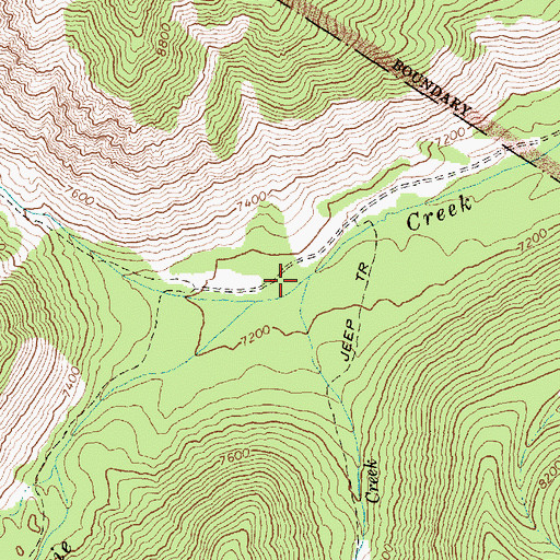 Topographic Map of Mill Creek, ID