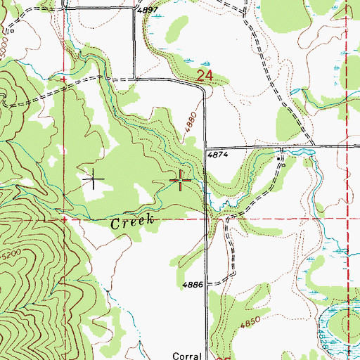 Topographic Map of Mill Creek, ID