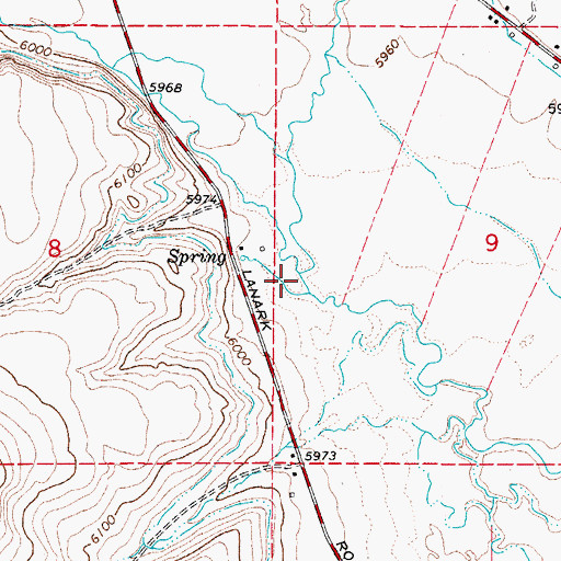 Topographic Map of Mill Creek, ID