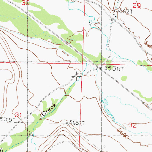 Topographic Map of Mill Creek, ID