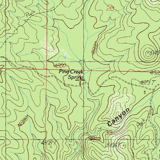 Topographic Map of Pine Creek Spring, AZ