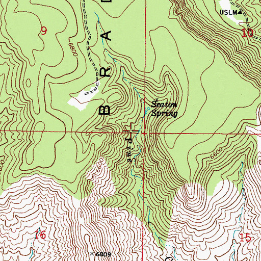 Topographic Map of Pine Creek Trail Number Two-hundred Eighty-nine, AZ