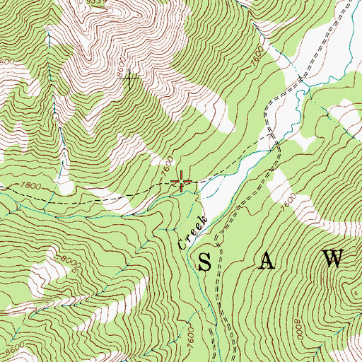 Topographic Map of Mill Gulch, ID
