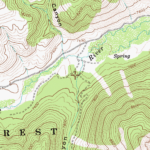 Topographic Map of Miller Canyon, ID