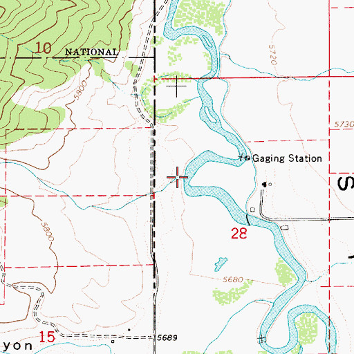 Topographic Map of Miller Creek, ID