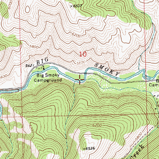 Topographic Map of Miller Creek, ID