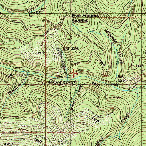 Topographic Map of Miller Creek, ID