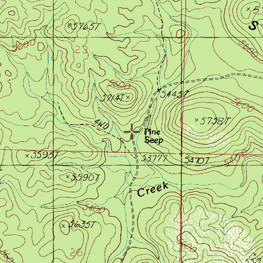 Topographic Map of Pine Seep, AZ