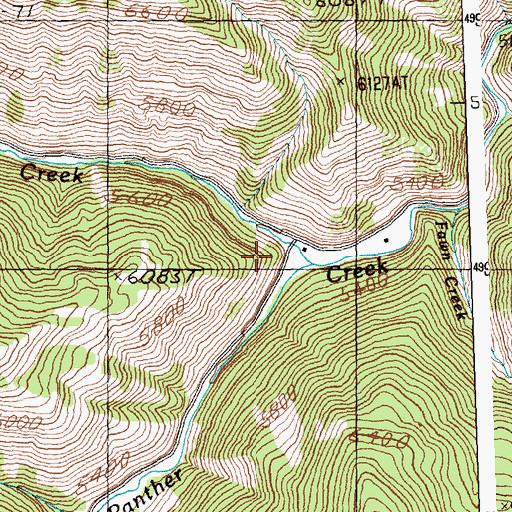 Topographic Map of Miller Ranch, ID
