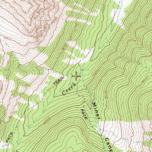 Topographic Map of Miner Canyon, ID