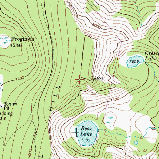Topographic Map of Mineral Hill, ID