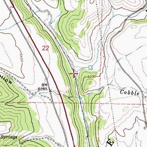 Topographic Map of Miners Creek, ID
