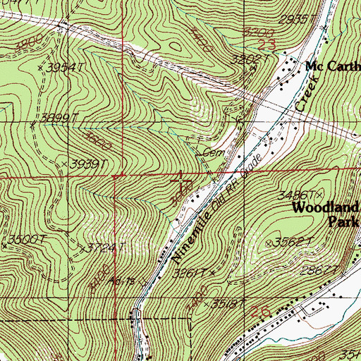 Topographic Map of Miners Union Cemetery, ID