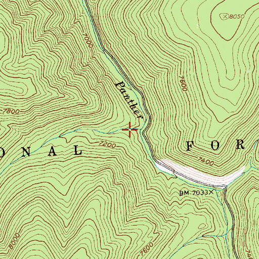 Topographic Map of Mink Creek, ID