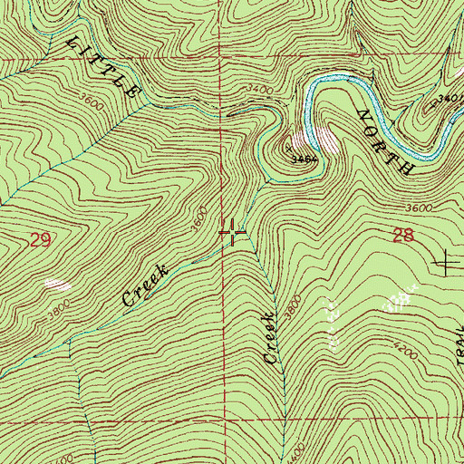 Topographic Map of Mink Creek, ID