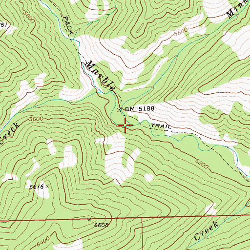 Topographic Map of Mink Creek, ID