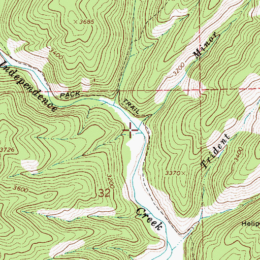 Topographic Map of Minor Creek, ID