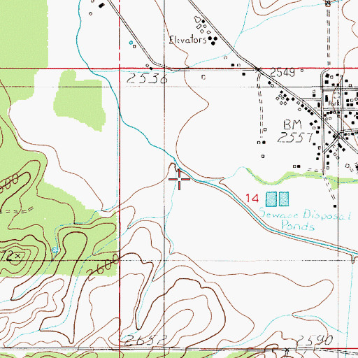 Topographic Map of Mission Creek, ID