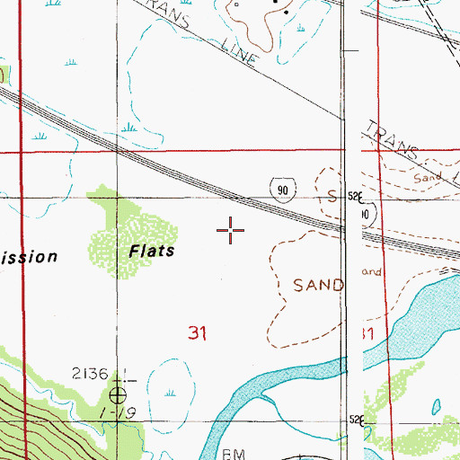 Topographic Map of Mission Flats, ID