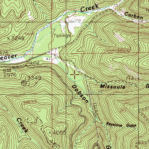 Topographic Map of Missoula Gulch, ID
