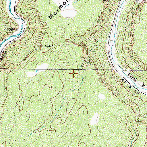 Topographic Map of Pocket Tank, AZ