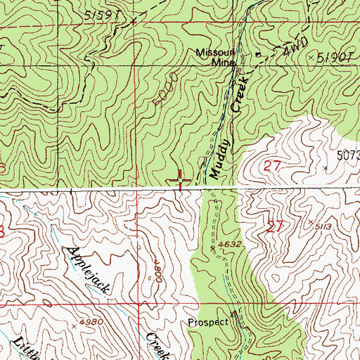 Topographic Map of Missouri Mine, ID