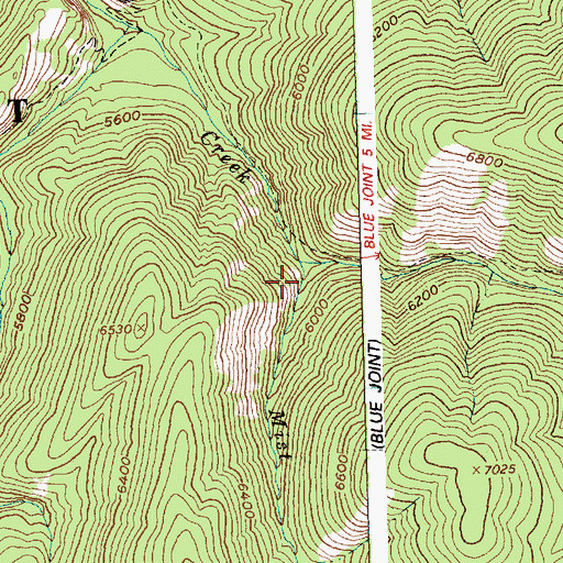 Topographic Map of Mist Creek, ID