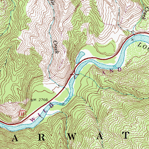 Topographic Map of Mocus Creek, ID