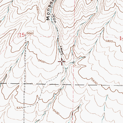 Topographic Map of Monson Canyon, ID