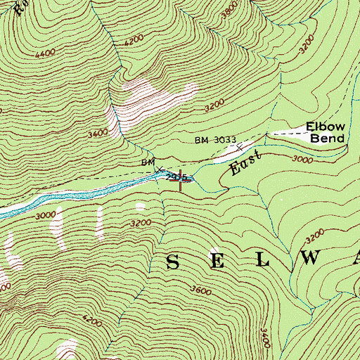 Topographic Map of Monument Creek, ID