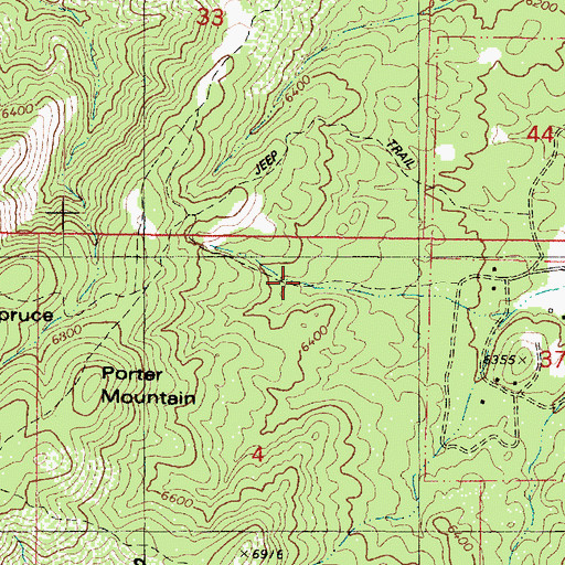 Topographic Map of Porter Spring, AZ