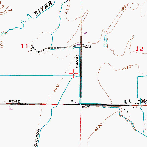 Topographic Map of Moody Creek, ID