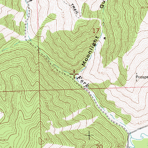 Topographic Map of Moonlight Gulch, ID